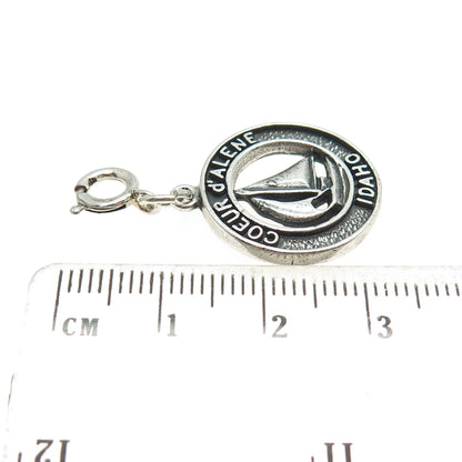 WHEELER MFG CO. Sterling Silver Vintage Coeur d'Alene Idaho Spring Ring Pendant