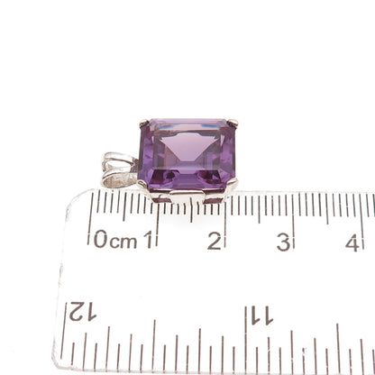 Chateau D’Argent 925 Sterling Vintage Lab-Created Peacock Sapphire Charm Pendant