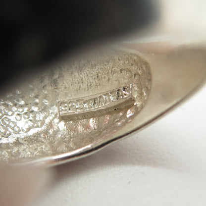 925 Sterling Silver Vintage Hammered Finish Ring Size 6