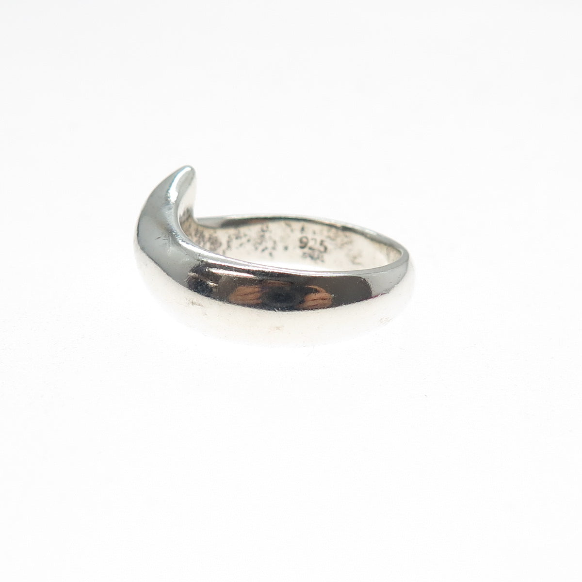 925 Sterling Silver Vintage Modernist Ring Size 6.75