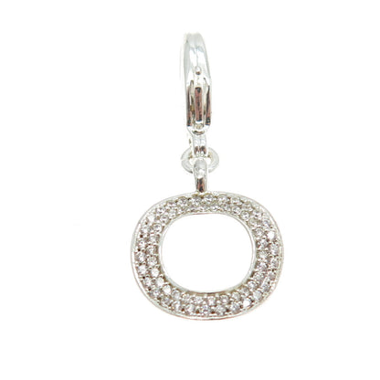 925 Sterling Silver Pave C Z Circles of Life Charm Pendant