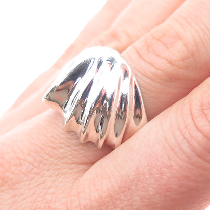 925 Sterling Silver Vintage Mexico Modernist Ring Size 9.5