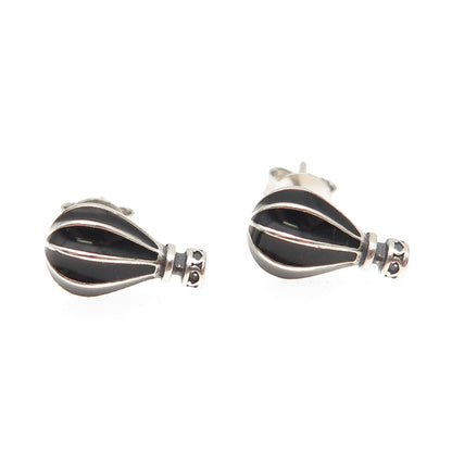 925 Sterling Silver Vintage Enamel Hot Air Balloon Stud Earrings