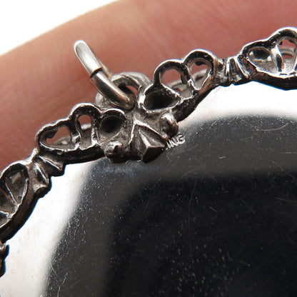 925 Sterling Silver Vintage 25th Anniversary Heart Charm Pendant