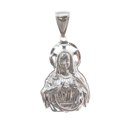 ONE OF A KIND 925 Sterling Silver Vintage 2001 Jesus Religious Pendant