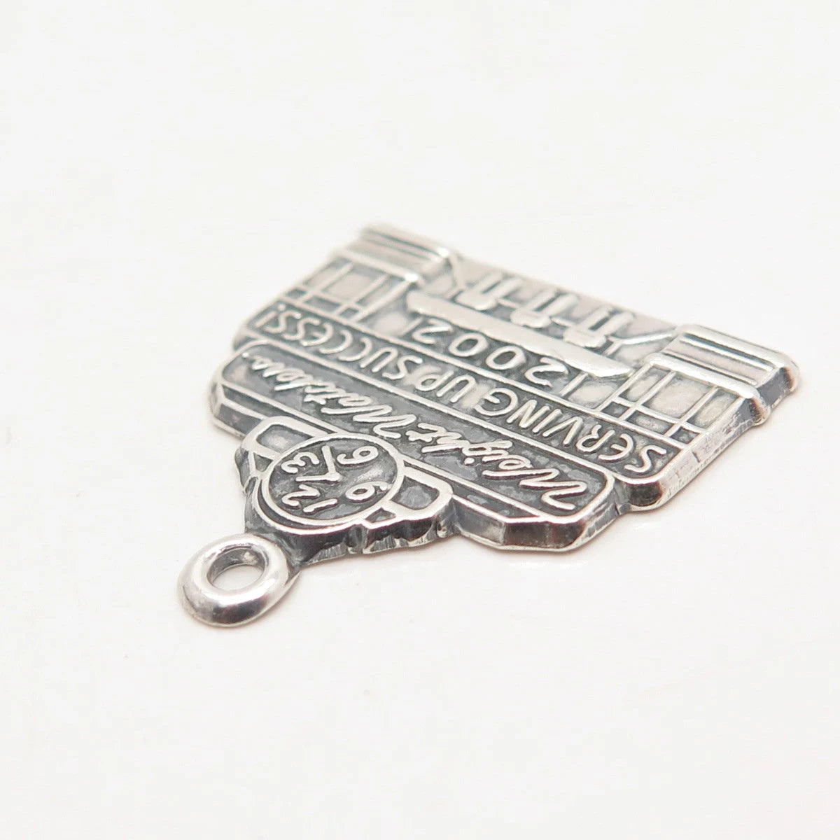 925 Sterling Silver Vintage "2002 Weight Watchers Serving Up Success" Pendant