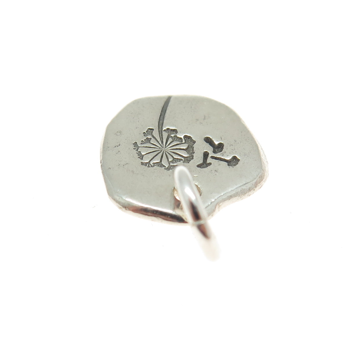 925 Sterling Silver Vintage Dandelion Minimalist Charm Pendant