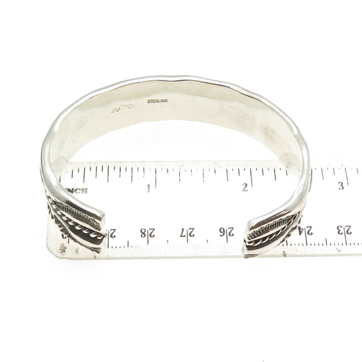 Old Pawn 925 Sterling Silver Vintage Artisan Southwestern Adjustable Bracelet 7"