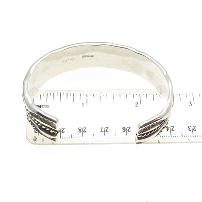 Old Pawn 925 Sterling Silver Vintage Artisan Southwestern Adjustable Bracelet 7"