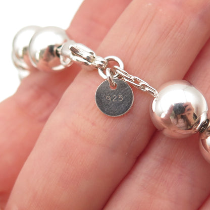 Tiffany & Co. Sterling Silver Vintage HardWear Ball Beaded Chain Necklace 18"