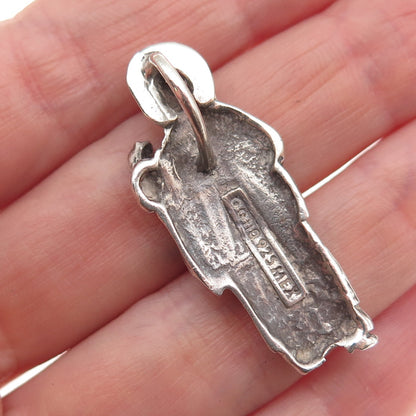 Otto 925 Sterling Silver Vintage Mexico Saint Jude Thaddeus Slide Charm Pendant