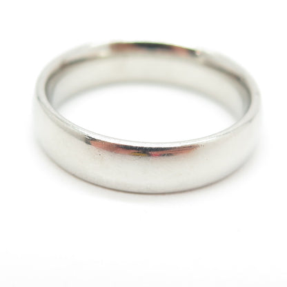 925 Sterling Silver Classic Wedding Band Ring Size 7.25