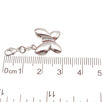 925 Sterling Silver Vintage Butterfly Lobster Lock Charm Pendant