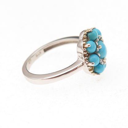 Chuck Clemency 925 Sterling Silver Real Sleeping Beauty Turquoise Ring Size 7