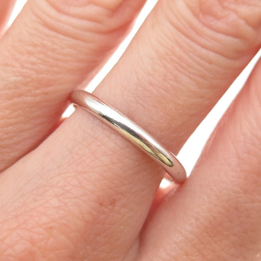 Shube 925 Sterling Silver Vintage Classic Wedding Band Ring Size 9