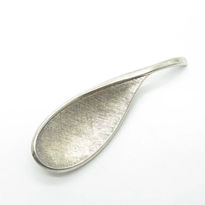 925 Sterling Silver Vintage Olive Leaf Modernist Pin Brooch