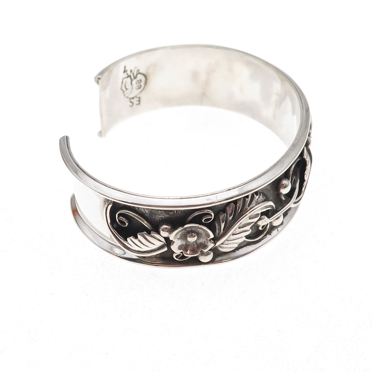 Eva Sando Old Pawn 925 Sterling Silver Vintage 1988 Adjustable Bracelet 7.25"