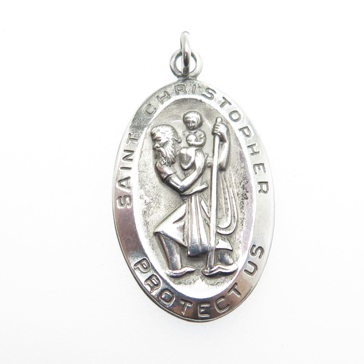 PPC Princess Pride Creations 925 Sterling Silver Vintage St. Christopher Pendant