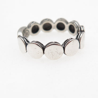 John Hardy 925 Sterling Silver Vintage Dot Oxidized Band Ring Size 7.25