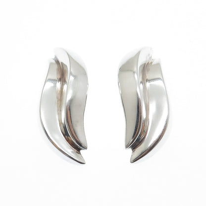 BAYANIHAN 925 Sterling Silver Vintage Modernist Earrings