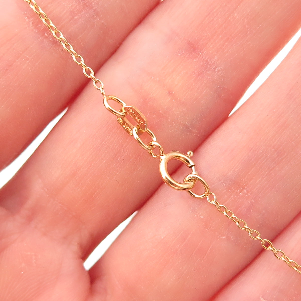 925 Sterling Silver Gold Plated Real Diamond Cross Cable Chain Necklace 18"