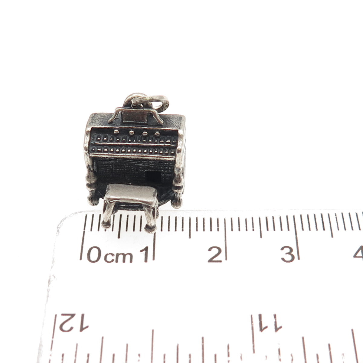 BEAU CRAFT 925 Sterling Antique Art Deco Organ Music Instrument 3D Mini Pendant