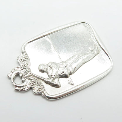 925 Sterling Silver Vintage Wendell & Co. Golfer Pendant