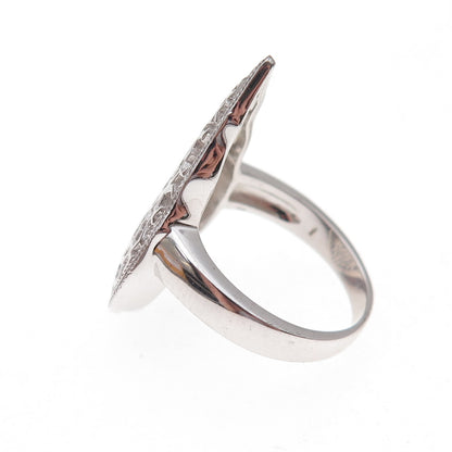925 Sterling Silver Floral Ornate Ring Size 7