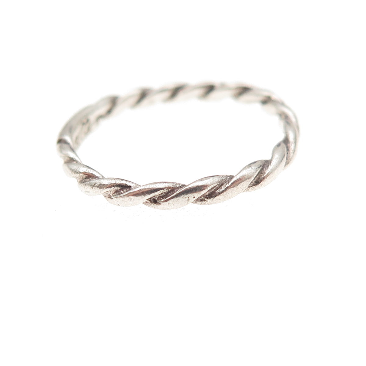 Carolyn Pollack 925 Sterling Silver Vintage Twisted Oxidized Band Ring Size 6.5