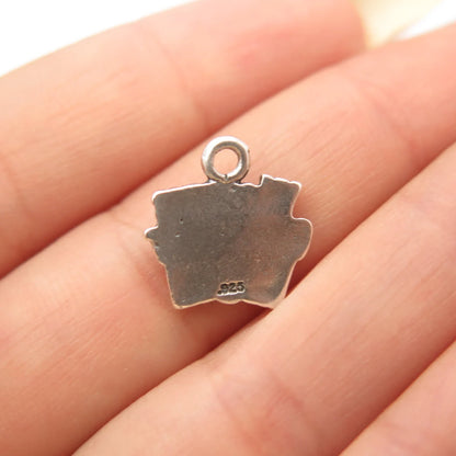 925 Sterling Silver Vintage "World's Greatest Mom" Charm Pendant