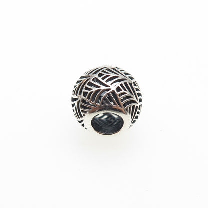PANDORA 925 Sterling Silver Tropicana Palm Leaf Slide Bead Charm