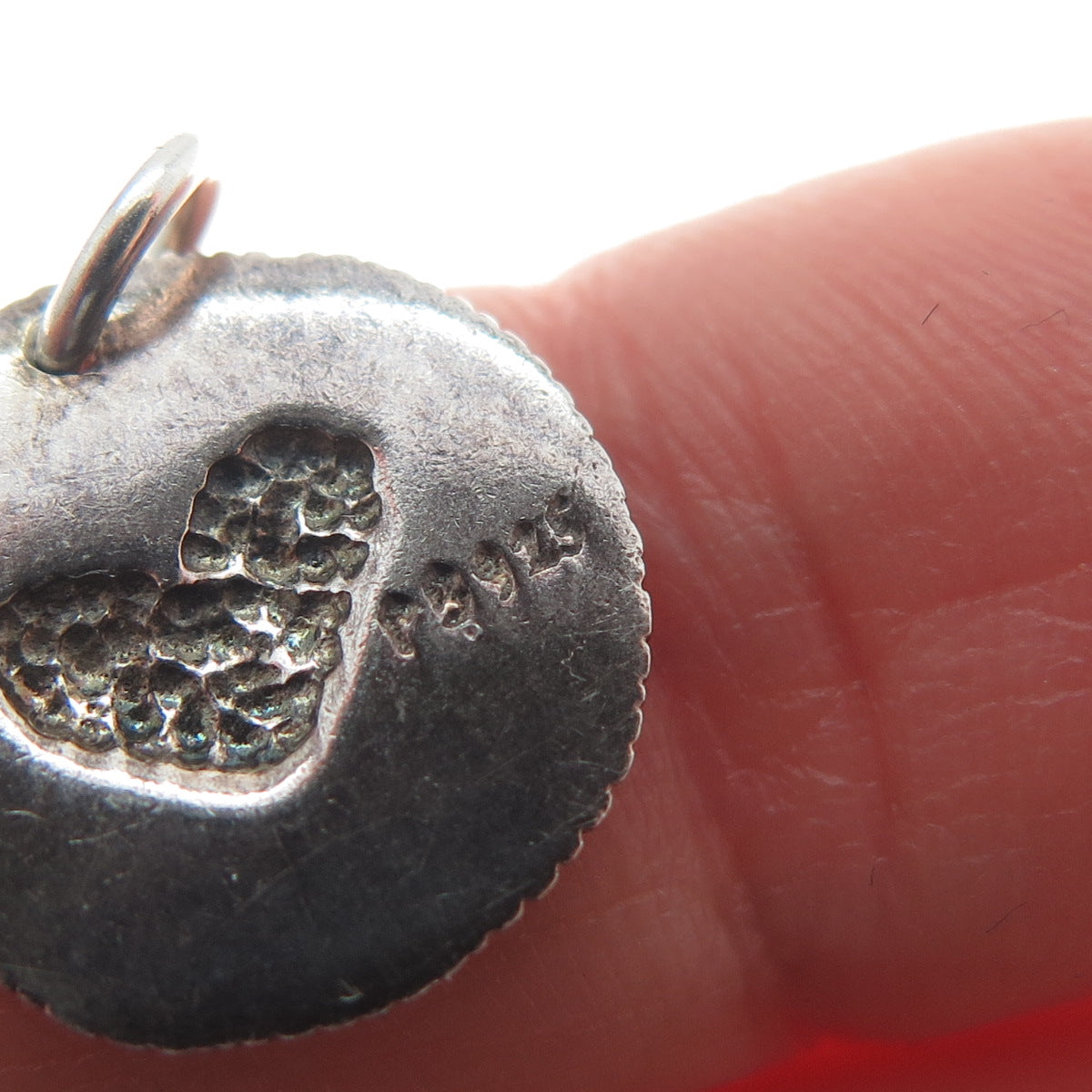 PB PAUL BRACKNA Sterling Silver Vintage Love XOXOX Oxidized Minimalist Pendant