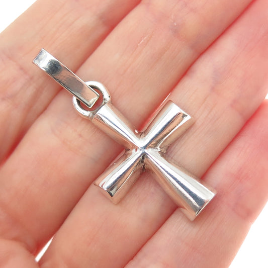 925 Sterling Silver Vintage Cross Religious Charm Pendant