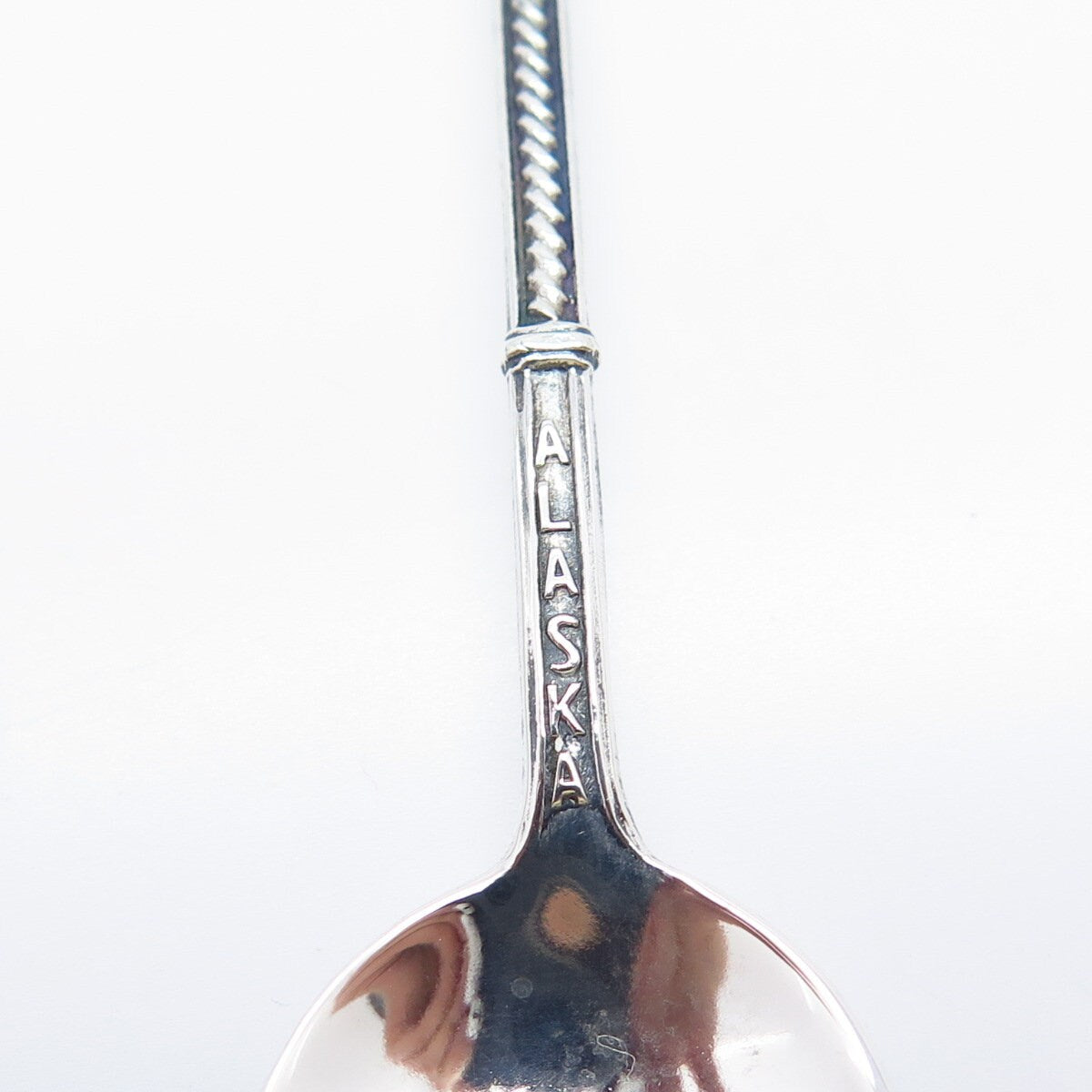 925 Sterling Silver Vintage Enamel Alaska Flag Spoon