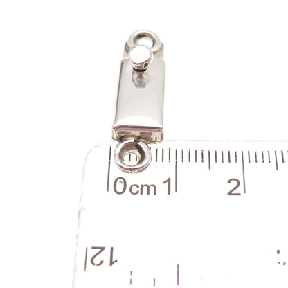 925 Sterling Silver Vintage Bracelet / Necklace Box Lock Clasp