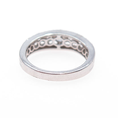 925 Sterling Silver Round-Cut C Z Engagement Ring Size 6