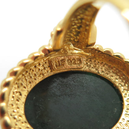 CHAPAL ZENRAY Sterling Silver Gold Plated Vintage Ruby Zoisite Ring Size 5.75