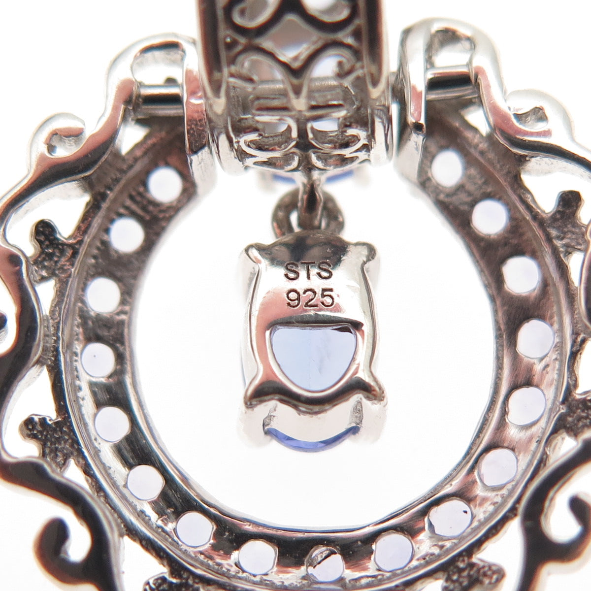 Chuck Clemency 925 Sterling Silver Real Tanzanite Cuban Chain Necklace 20"