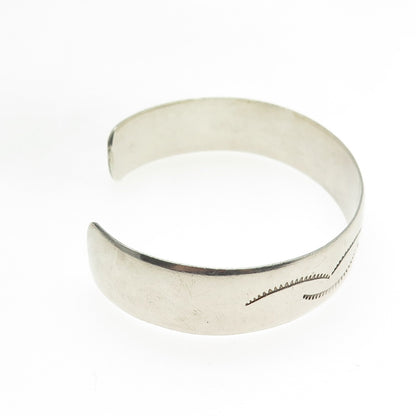 Old Pawn 925 Sterling Silver Vintage Southwestern Adjustable Cuff Bracelet 6.75"