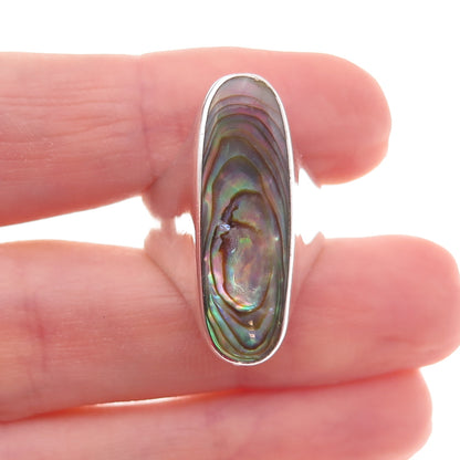 Joseph Cleary 925 Sterling Silver Vintage Real Abalone Shell Ring Size 6.5