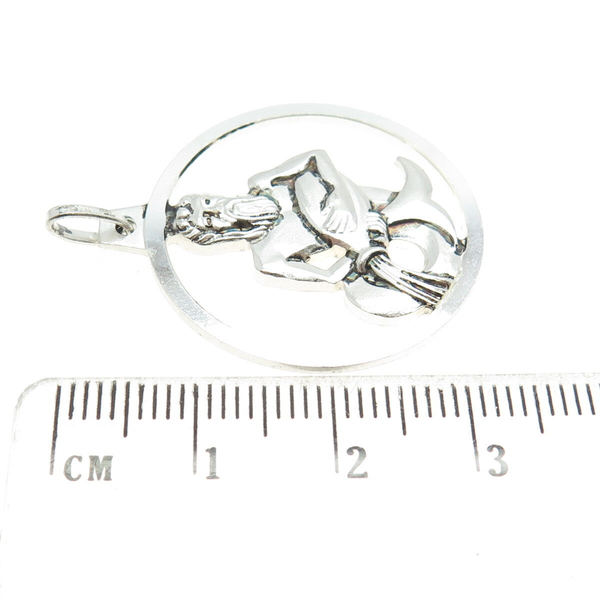 KREMENTZ 925 Sterling Silver Vintage Germany Aquarius Zodiac Sign Pendant