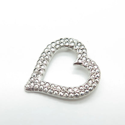 925 Sterling Silver Antique Art Deco Kilmer & Daniels Marcasite Heart Pendant
