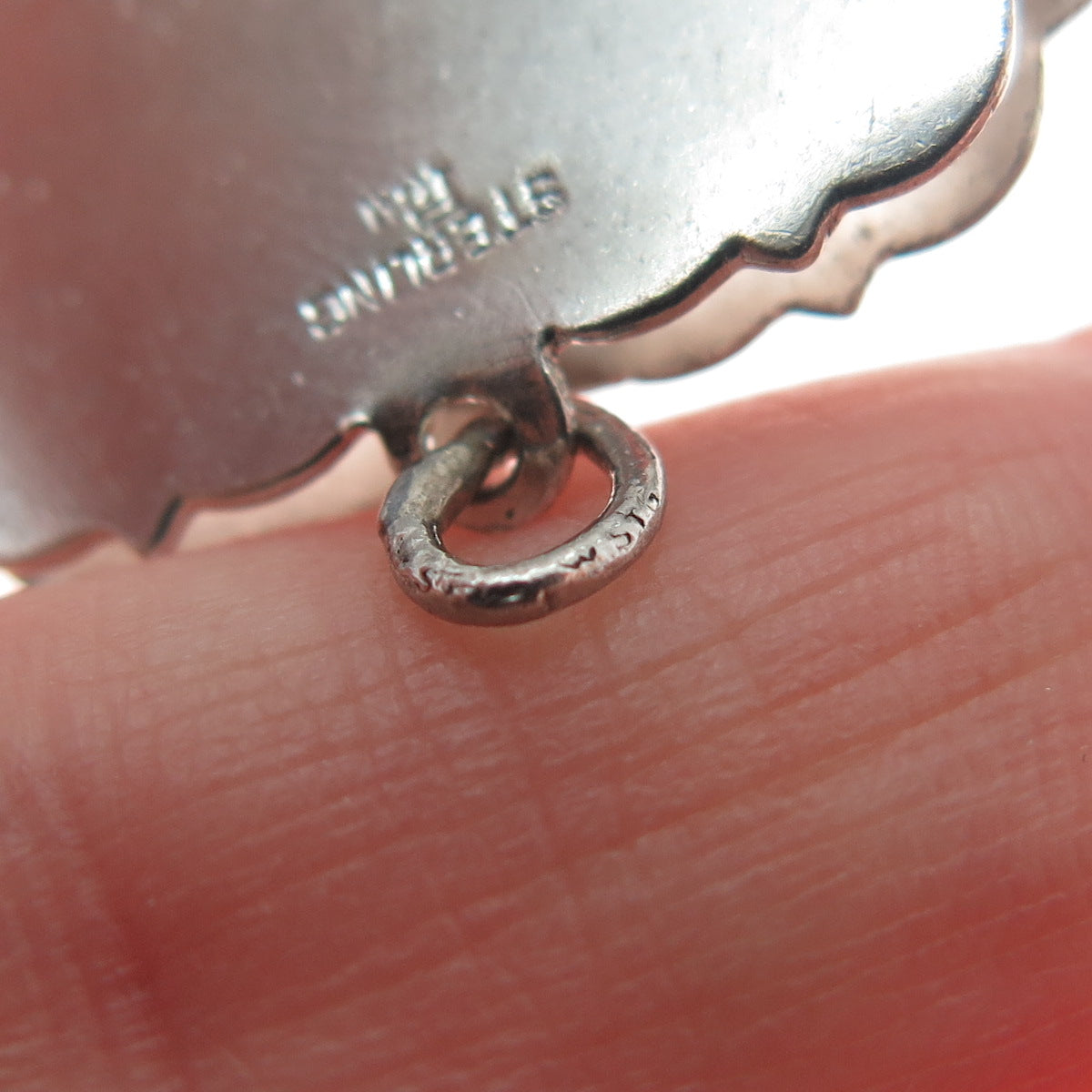925 Sterling Silver Vintage Wedding Rings Heart Love Pendant
