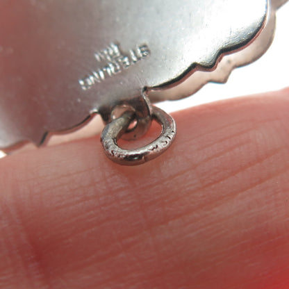 925 Sterling Silver Vintage Wedding Rings Heart Love Pendant