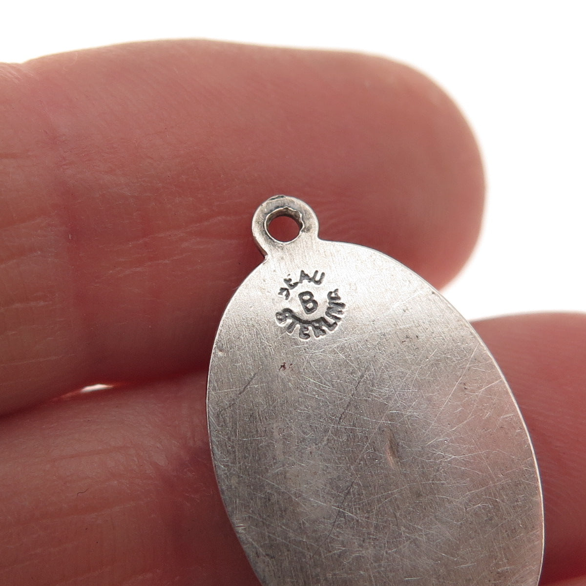 Beau 925 Sterling Silver Vintage Old Sturbridge Village Oxidized Charm Pendant