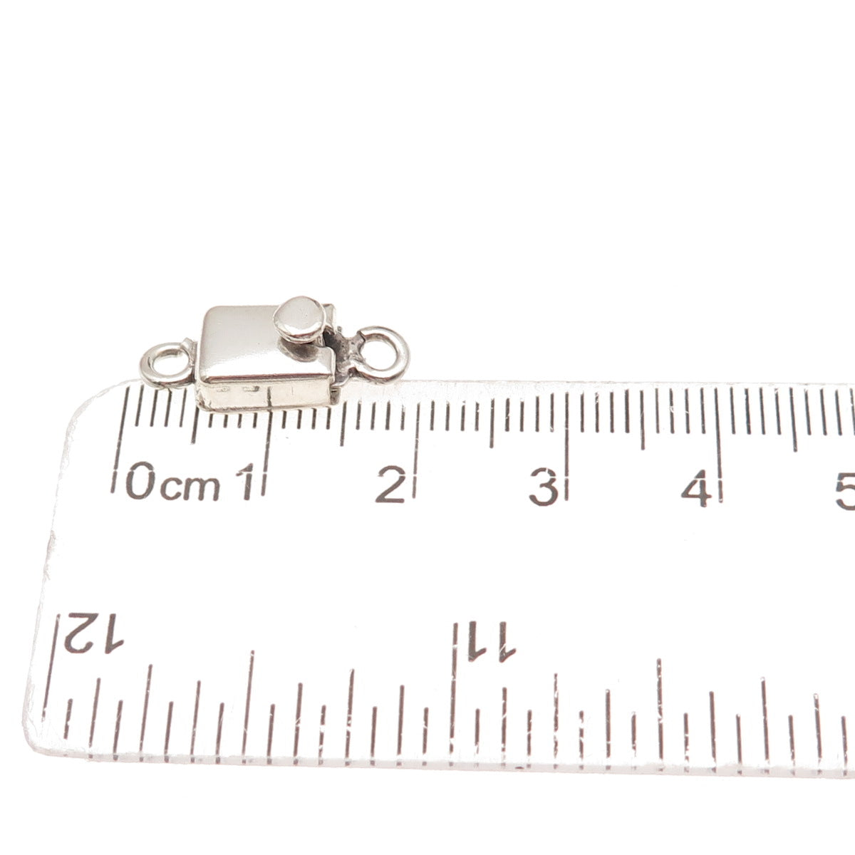 925 Sterling Silver Vintage Mexico Bracelet / Necklace Box Lock Clasp