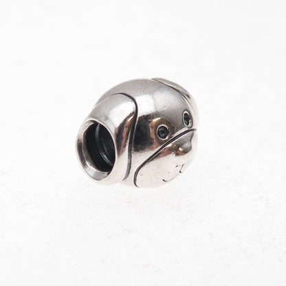 Pandora 925 Sterling Silver Devoted Dog Slide Bead Charm