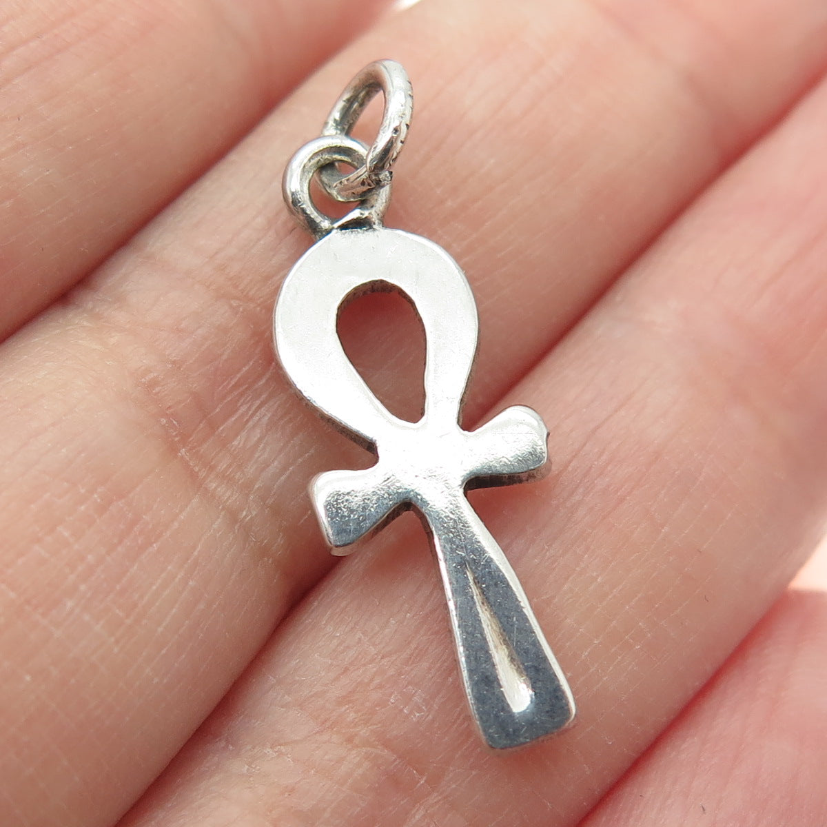 925 Sterling Silver Vintage Egypt Ankh Cross Pendant