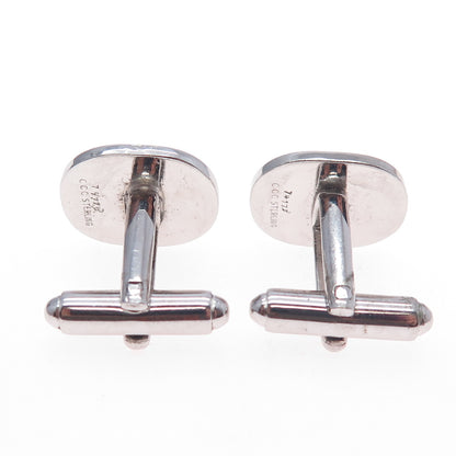 925 Sterling Silver Vintage Cushion Oval Cufflinks