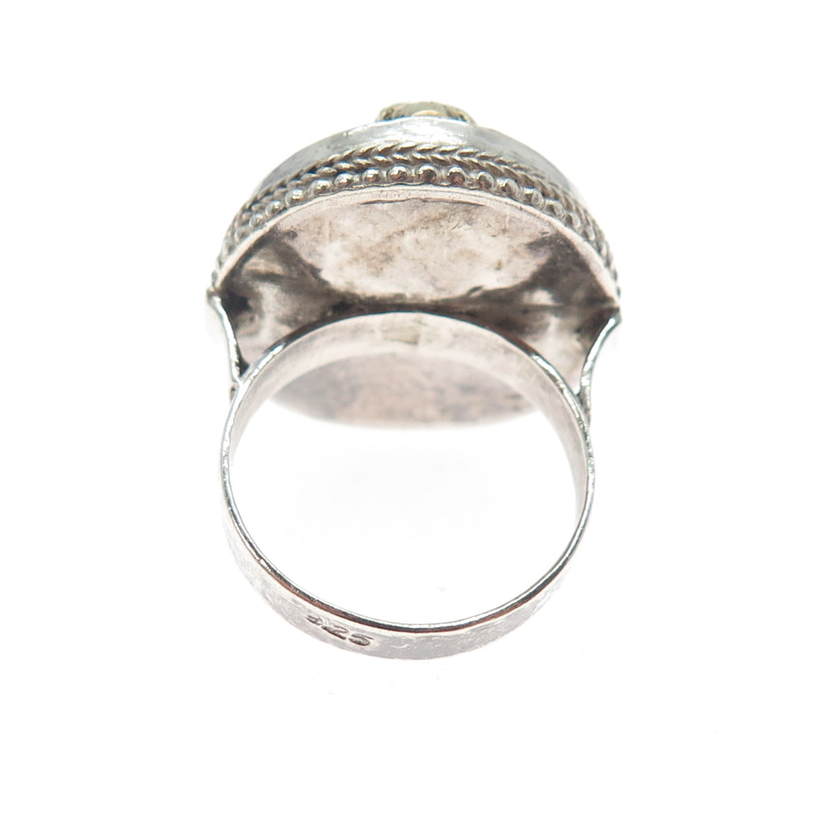 925 Sterling Silver 2-Tone Vintage Jaya Ganesha Elephant Ring Size 7.25